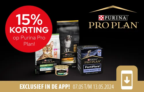 15% korting op Purina Pro Plan via de app!