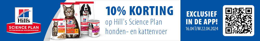 10% korting op Hill's Science Plan via de app!