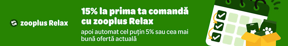 15% la prima ta comandă cu zooplus Relax, apoi automat cel putin 5% sau cea mai bună ofertă actuală