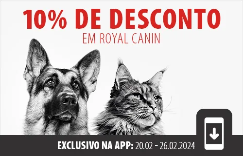 -10 % em Royal Canin em exclusivo na App 📲