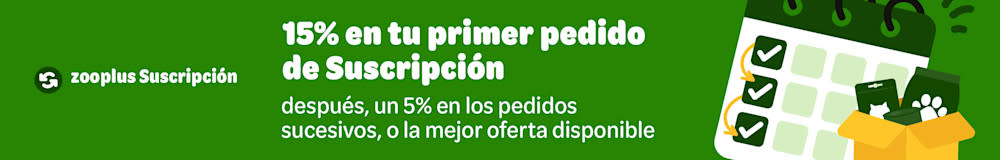 150 % de descuento en tu primer pedido de zooplus Suscripción
