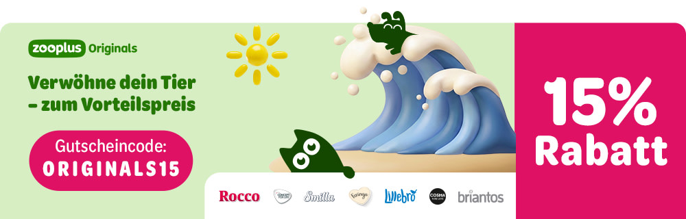zooplus Originals: Verwöhne dein Tier - zum Vorteilspreis. 15% Rabatt auf Rocco, Concept for Life Smilla, Feringa, Lillebro, Cosma & briantos mit dem Gutscheincode ORIGINALS15