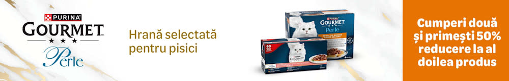 Gourmet Perle. Hrană selectată pentru pisici. Cumperi două și primești 50% reducere la al doilea produs.