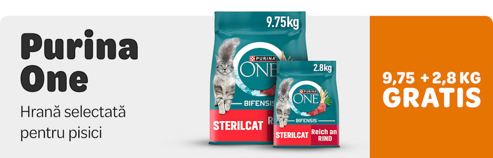 Purina One hrană selectată pentru pisici 9,75 + 2,8 kg gratis