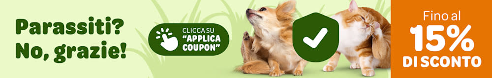 15% di sconto su una selezione di antiparassitari per cani e gatti!