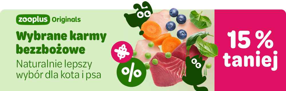 Karmy bezzbożowe zooplus Originals 15% taniej. Naturalnie lepszy wybór dla kota i psa