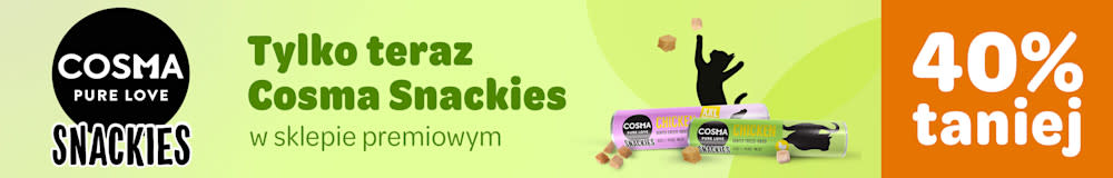 Tylko teraz Cosma Snackies w sklepie premiowym 40% taniej.
