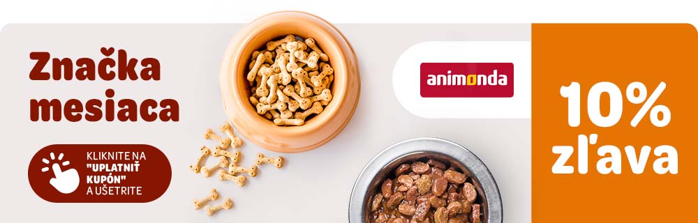 Značka mesiaca: Animonda. 10 % zľava. Kliknite na "Uplatniť kupón" a ušetrite.