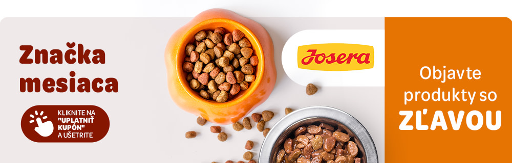 Značka mesiaca: Josera. Kliknite na "Uplatniť zľavu" a ušetrite.