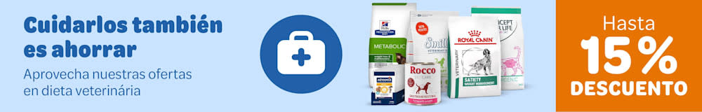 Hasta 15% de descuento en dieta veterinaria para perros y gatos
