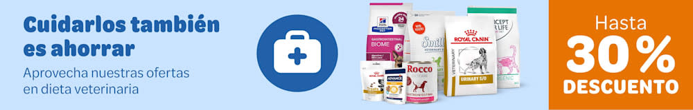 Hasta 30% de descuento en dieta veterinaria para perros y gatos