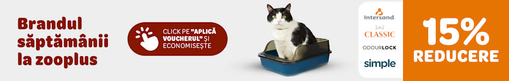 Brandul săptămânii la zooplus. Intersand. 15% reducere. Click pe Aplică voucherul și economisește. 