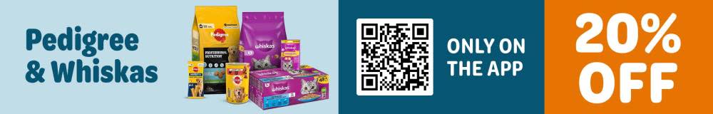 20% off Whiskas & Pedigree: only on the app