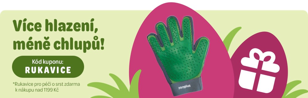 Více hlazení, méně chlupu! Kód kuponu: RUKAVICE *Rukavice pro péči o srst zdarma k nákupu nad 1199 Kč