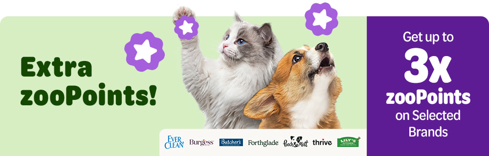 Get up to 3x extra zooPoints on Selected Brands