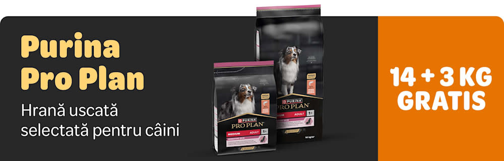 Cumpără acum Purina Pro Plan 14 + 3 gratis - hrană uscată pentru câini