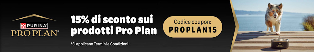 15% di sconto sui prodotti Pro Plan.