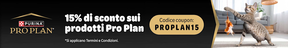 15% di sconto sui prodotti Pro Plan.