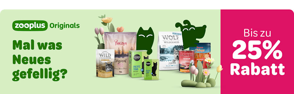 zooplus Originals: Mal was Neues gefellig? Probierangebote entdecken & sparen - Bis zu 25% RABATT - Extra-Rabatt aktivieren und sparen