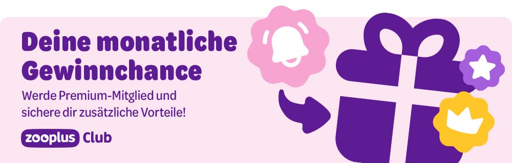 zooplus Club: Deine monatliche Gewinnchance. Werde Premium-Mitglied und sichere dir zusätzlich Vorteile!