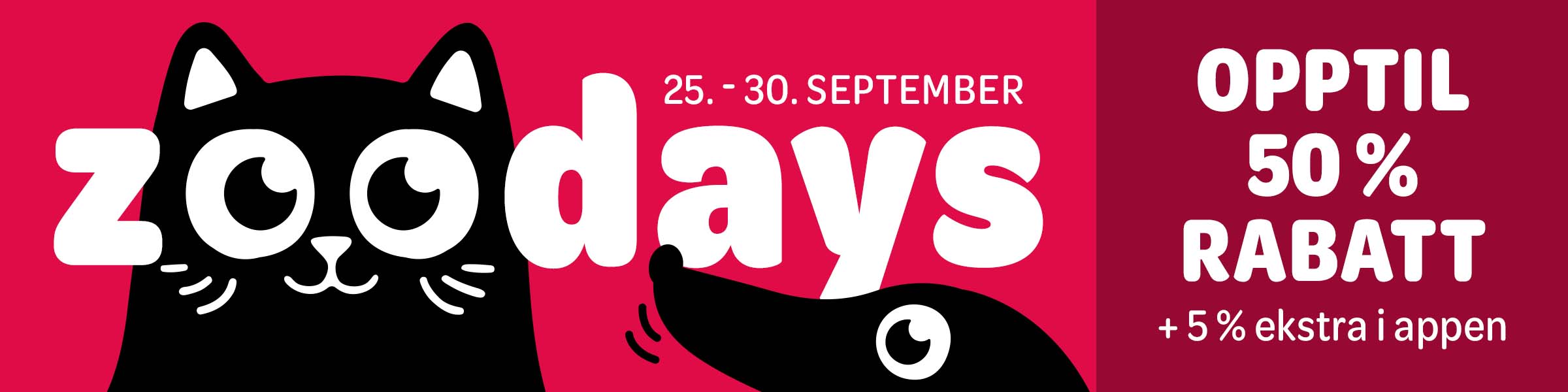 zoodays - opptil 50% rabatt + 5% ekstra i appen