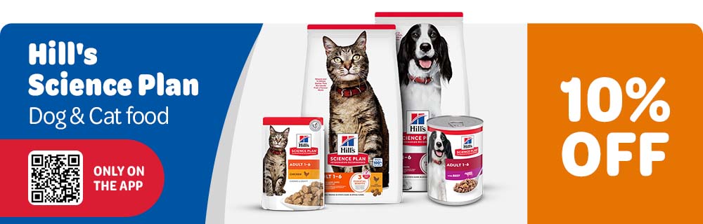   10% off Hill's Science Plan Dog & Cat food: only on the app