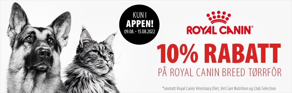 10% på Royal Canin Breed i appen