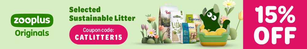 15% off selected cat sustainable cat litter