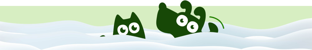 Piesek i kotek na śniegu