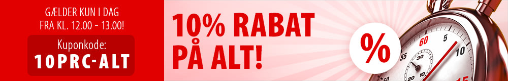 Flash Sale: Få 10% rabat på alt!