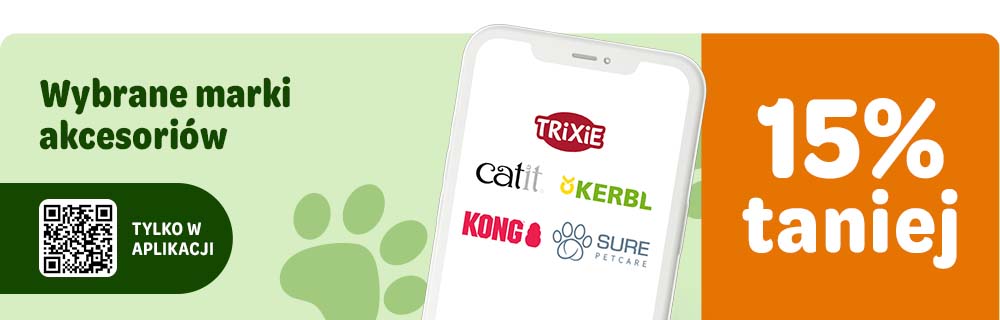 15% zniżki na wybrane akcesoria w aplikacji zooplus