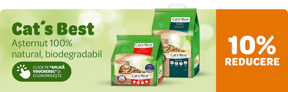 Cat's Best. Așternut 100% natural, biodegradabil. 10% reducere. 
