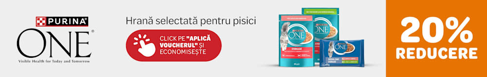 Purine One. Hrană selectată pentru pisici. 20% reducere. Click pe Aplică voucherul și economisește.