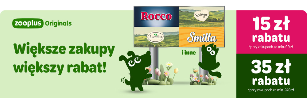 Zrób zakupy za minimum 99 zł, użyj kodu kuponu ORIGINALS-15, a otrzymasz 15 zł rabatu.  Zrób zakupy za minimum 249 zł, użyj kodu kuponu ORIGINALS-35, a otrzymasz aż 35 zł rabatu!