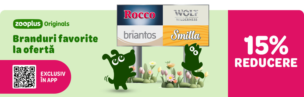 15% reducere la Wolf of Wilderness, Rocco, Rocco Diet Care, Smilla, Smilla Veterinary Diet, Purizon și Briantos ! Doar în APP!
