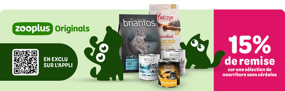 - 15 % sur une sélection de nourritures sans céréales !