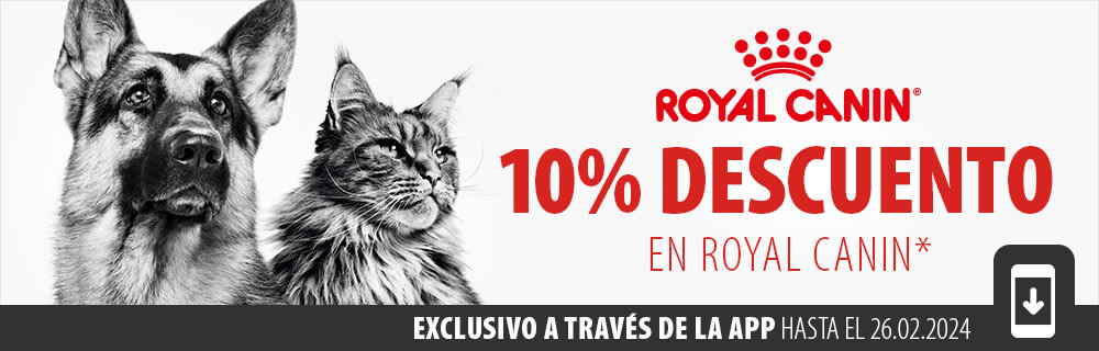 10 % de descuento en Royal Canin para perros y gatos a través de la App