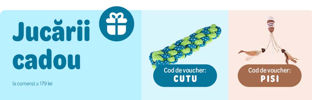 Jucării CADOU pentru câini și pisici la comenzi de minim 179 lei!