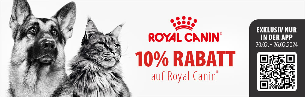 10% Rabatt auf Royal Canin für Katzen in der zooplus-App