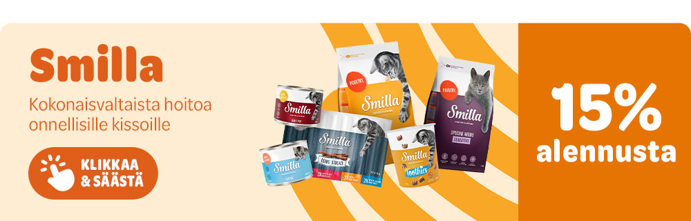 15% alennusta. Smilla, kokonaisvaltaista hoitoa onnellisille kissoille. Klikkaa & säästä.