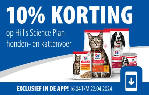 10% korting op Hill's Science Plan via de app!