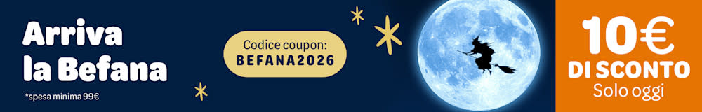 10€ di sconto per te con una spesa minima di 99€!