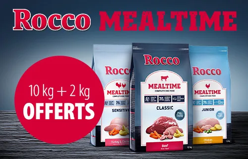 Croquettes Rocco Mealtime pour chien 10 kg + 2 kg offerts !