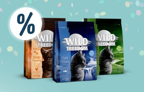  Wild Freedom suha hrana za mačke v 400 g pakiranju 2 + 1 gratis