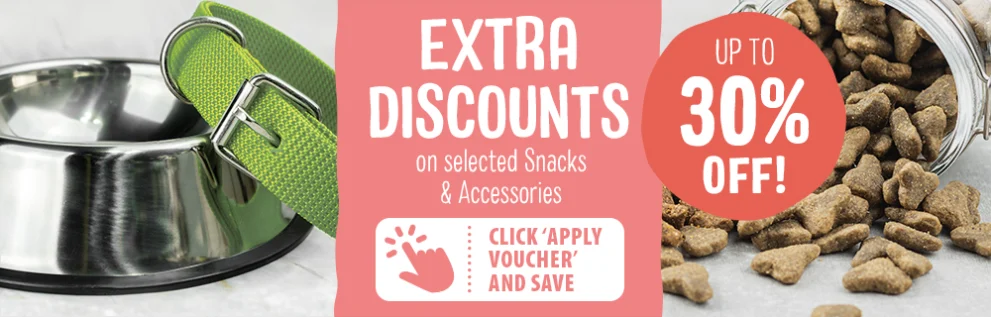 BIG discounts on snacks and accessories!