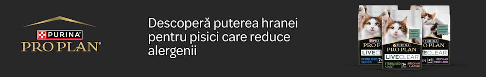 Pro Plan Liveclear. Descoperă puterea hranei pentru pisici care reduce alergenii.