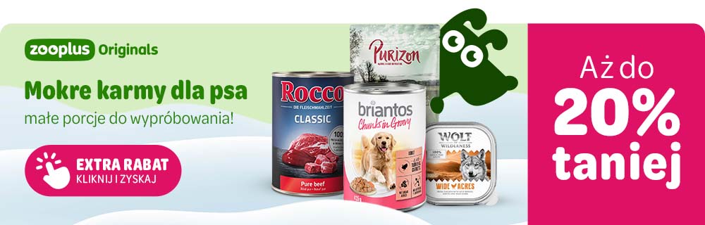 Mokre karmy dla psa, małe porcje do wypróbowania! Aż do 20% taniej