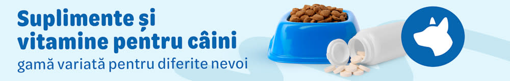 Vezi toată gama de suplimente pentru câini