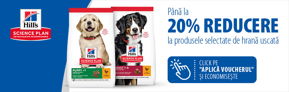 Până la 20% EXTRA reducere la hrana uscată selectată Hill's Science Plan pentru câini