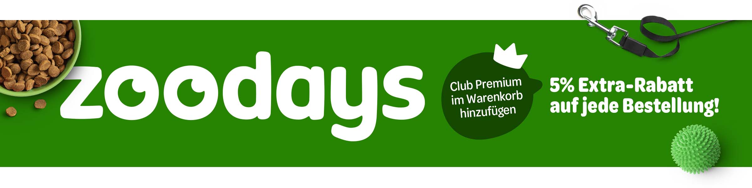 zoodays: Club Premium im Warenkorb hinzufügen & 5% Extra-Rabatt auf jede Bestellung sichern!